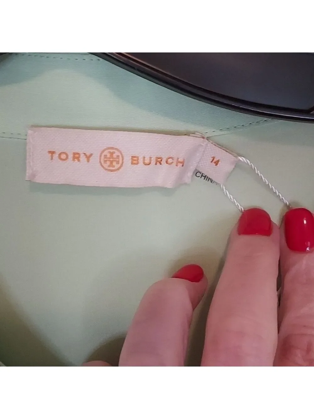 Tory Burch Janet Blouse Crushed Mint
